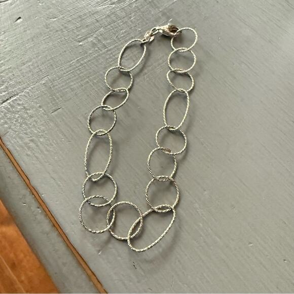 925 Sterling Silver Chainlink Bracelet - Picture 1 of 8